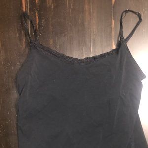 Old Navy Black Camisole with Lace Detail Size L